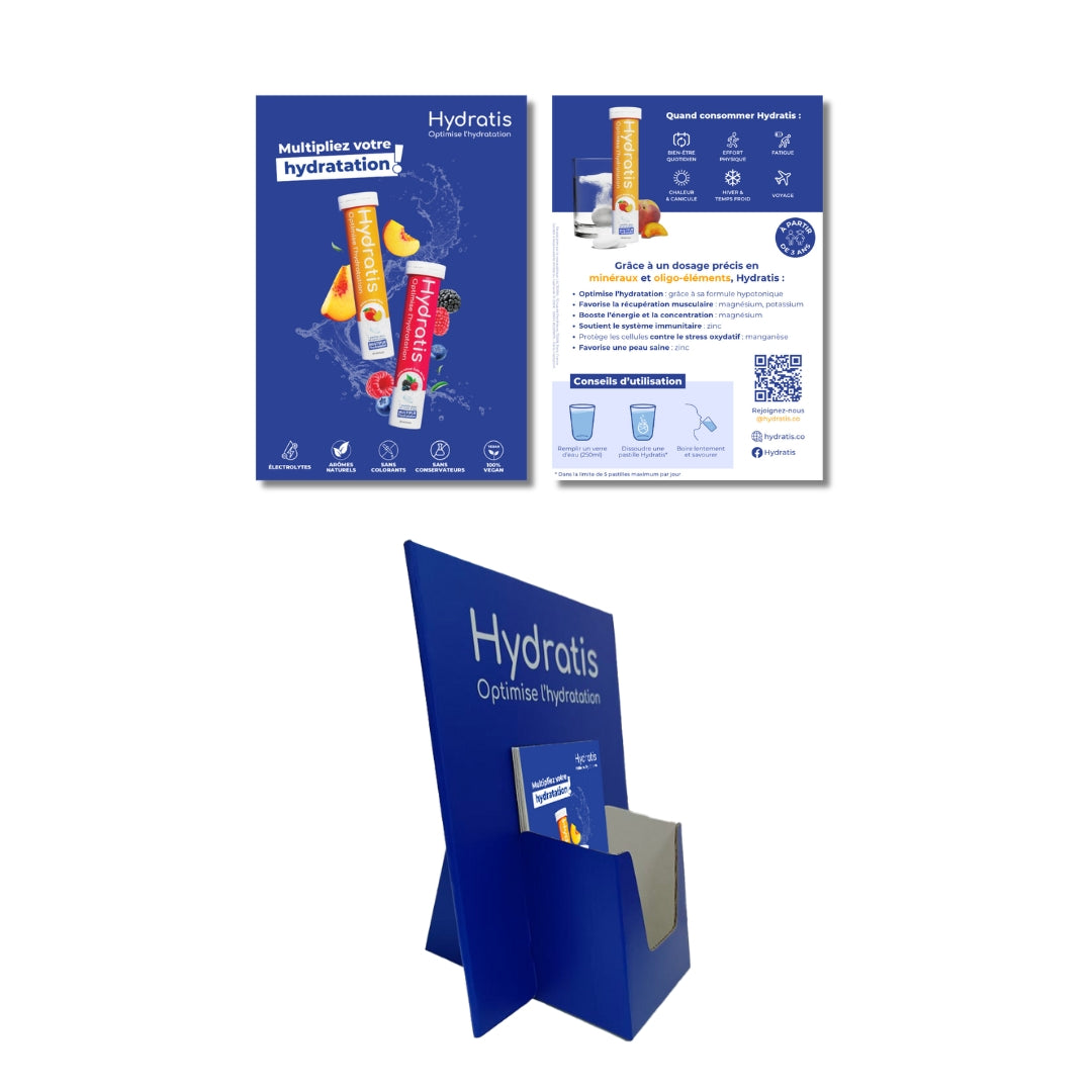 Support à flyers A6 & Lot de 100 flyers (PLV)