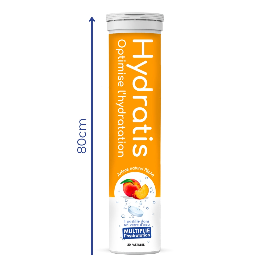 Tube factice en carton 80cm pêche (PLV)