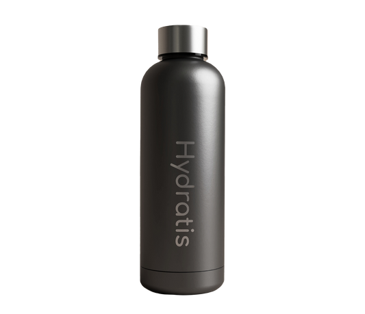 Gourde isotherme Noir chromé Hydratis